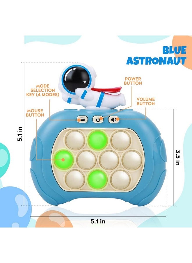 Pop It Pro Game, Astronaut Fidget Toy With Music For Kids Girl And Boy, Four Modes And Electronic Speed Push Game For Stress Relief And Brain Exercise Kid Boys And Girls [Blue-Pink]