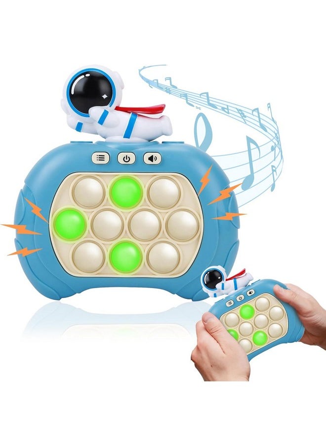 Pop It Pro Game, Astronaut Fidget Toy With Music For Kids Girl And Boy, Four Modes And Electronic Speed Push Game For Stress Relief And Brain Exercise Kid Boys And Girls [Blue-Pink]