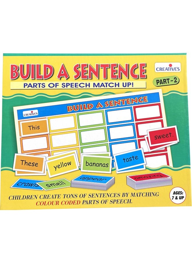 Creative Educational Aids P. Ltd.-Cre0906 Build A Sentence-2 (Multi-Color), Toy