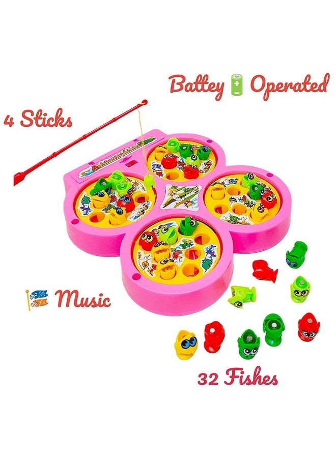 Entertainment Set For Kids Fish Catching Game For 3 Years And Above, (Assorted Color)
