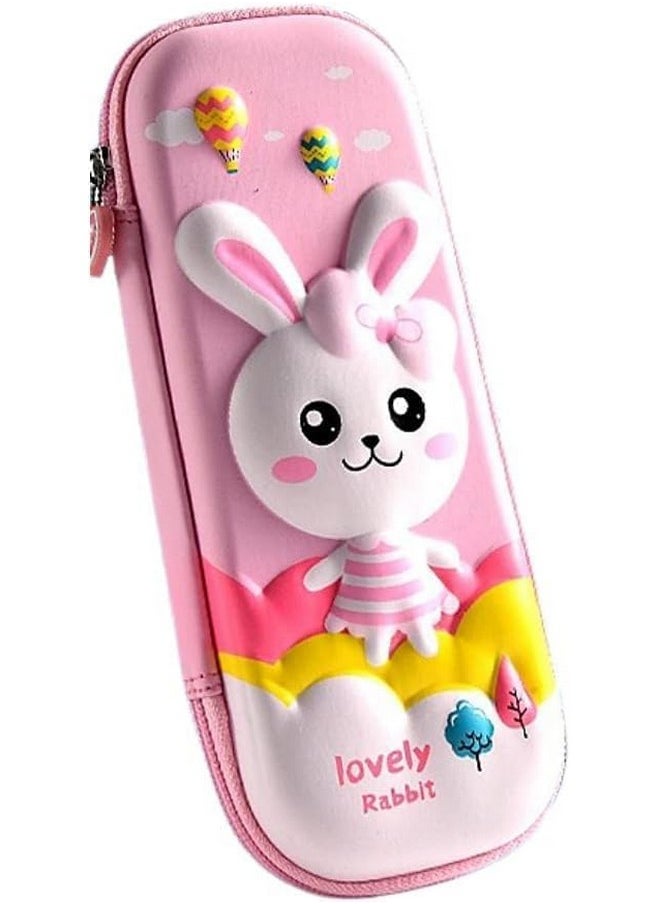 3D Cover Eva Pencil Case || Large Capacity Pencil Pouch For Boys & Girls || Cartoon Design Pencil Box/Case/Pouch For School (Print May Very) (Pack Of 1) (Rabbit Pouch)