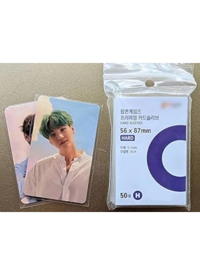 Kpop Photocard Sleeves (Hard, 56X87) For Kpop Photocards & Trading Cards (Pack Of 50)