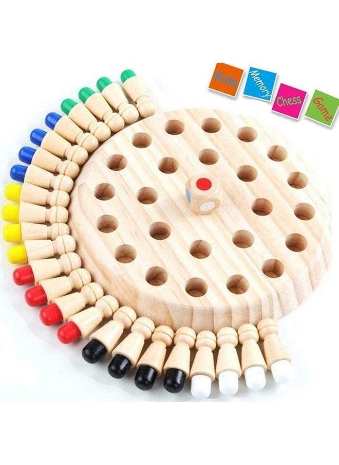 ® Wooden Memory Match Stick Chess Game Set, Funny Block Board Game Children Learning And Educational Parent-Child Interaction Toy Brain Training Games For Kids