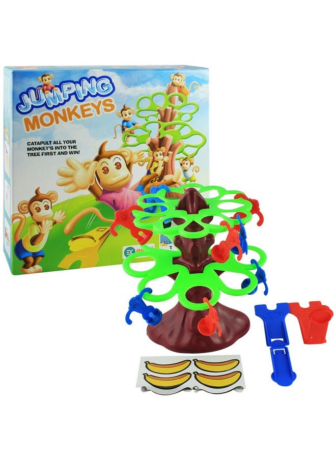 Jumping Monkeys Small Catapult Toy 2 Players Board Game For Kids (Multicolour)