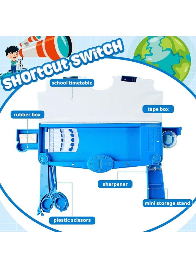 Plastic Astronaut Multifunctional Pencil Box For Kids,Space Theme Pencil Case,Magnetic Pencil Box,Pop Up Pencil Box With Buttons,Space Theme Return Gifts For Kids,Boys&Girls,Multicolor