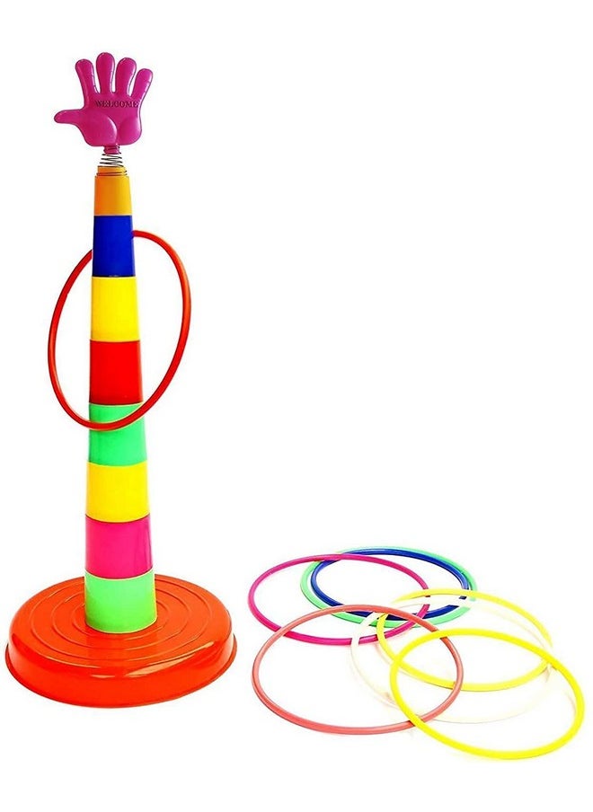 Ring Toss Quoits Hoopla Throw Game For Kids (Multicolor) Pack Of 1