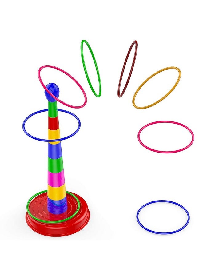 Ring Toss Quoits Hoopla Throw Game For Kids (Multicolor) Pack Of 1