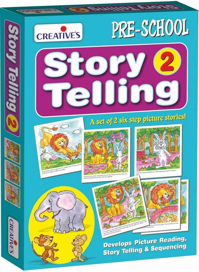 Story Telling - 2 | Story Cards | Learning & Educational | Story Telling Series | Pre-School Story Telling Cards | The Lion And The Rabbit’ & The Elephant And The Mice| Ages 3 & Up