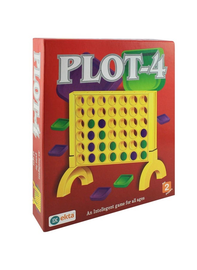 Plot-4 Board Game For Family (Multicolour), All Age, Multicolor