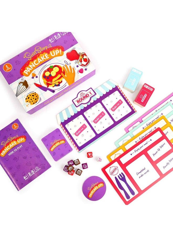 Board Game- Sweet-Slurrp Pancake Up Themed (Age 6 Years+) | Multicolor | Eco-Friendly | Non-Toxic | No Batteries | No Plastic