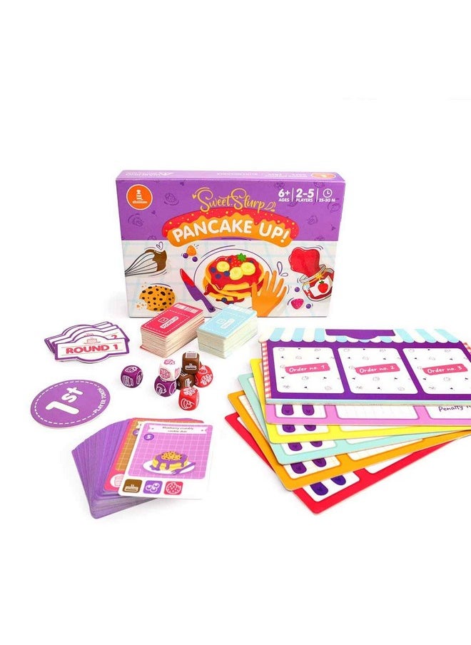 Board Game- Sweet-Slurrp Pancake Up Themed (Age 6 Years+) | Multicolor | Eco-Friendly | Non-Toxic | No Batteries | No Plastic