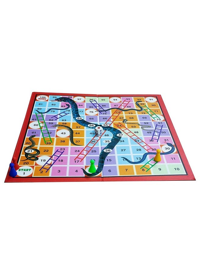 4 In 1 Family Strategy Board Games | Tambola, Chess, Ludo And Snakes & Ladders Educational Family Games | Fun & Strategy Games Multicolor For 2 Years Or Above