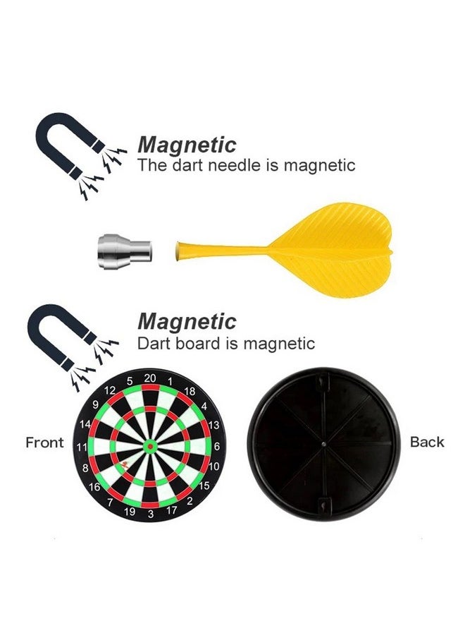 Magnetic Dartboard With 4 Soft Darts Family Indoor & Outdoor Fun Games, Dart Board Set (Multicolour-Small)