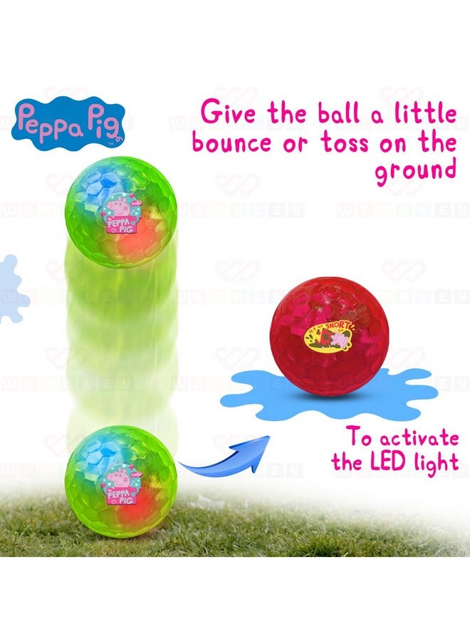 Peppa Pig Plastic Light Led Ball For Kids Play Soft Bouncing Flashing Lightning Baby Ball Glow In The Dark Toys For Kids - 6