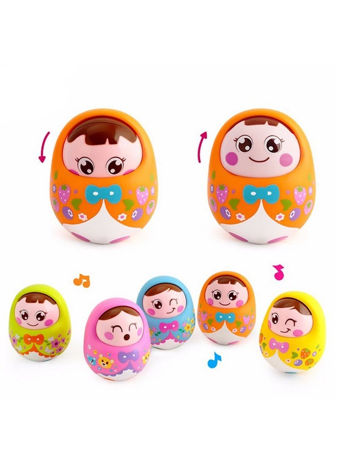 Baby Rattles Nodding Tumbler Doll Sweet Bell Music Roly-Poly Learning Education Toy (1 Pcs)