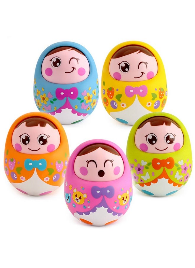 Baby Rattles Nodding Tumbler Doll Sweet Bell Music Roly-Poly Learning Education Toy (1 Pcs)