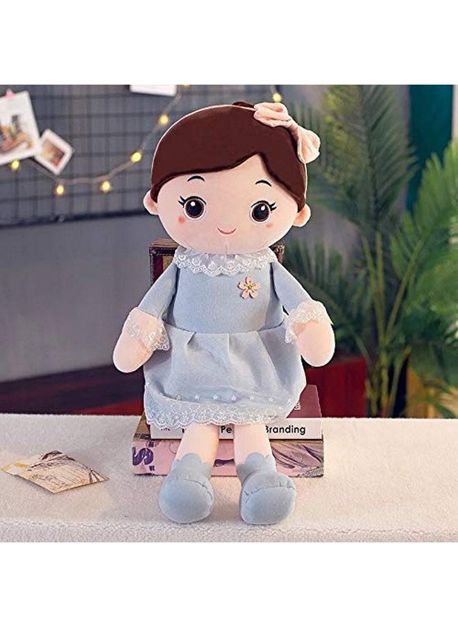 Super Soft 40Cm Height Stuffed Girl Doll - Polyfill Washable Cuddly Soft Plush Toy - Helps To Learn Role Play - 100% Safe For Kids (Random Color Will Be Send)