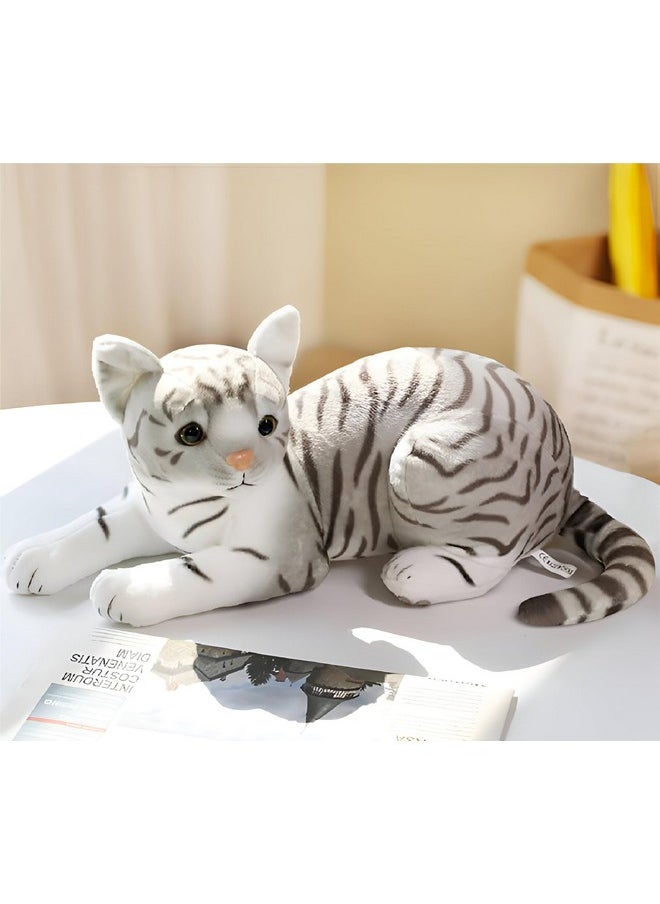 Cute Cat Soft Stuffed Plush Animal Toy For Kids Boys & Girls Birthday Gifts (Color: Grey; Size: 35 Cm)