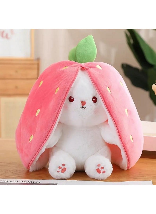 Reversible Bunni Rabbite Doll Soft Toy For Girl/Kids Skin Friendly Ultra Soft Animal Toys Birthday Gift For Baby Boy, Kids, Girl, Girlfriend (Size 25Cm) (Pink & White)