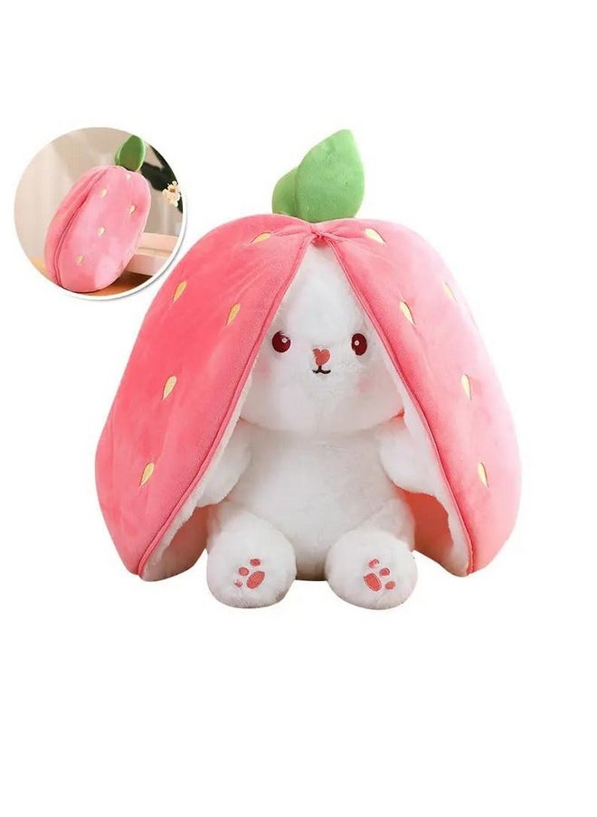 Reversible Bunni Rabbite Doll Soft Toy For Girl/Kids Skin Friendly Ultra Soft Animal Toys Birthday Gift For Baby Boy, Kids, Girl, Girlfriend (Size 25Cm) (Pink & White)