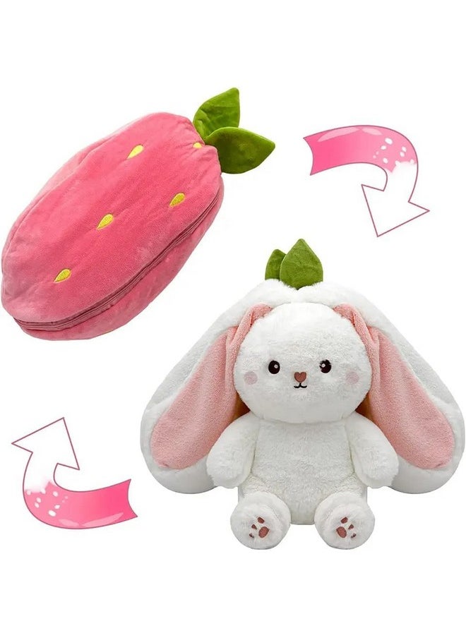 Reversible Bunni Rabbite Doll Soft Toy For Girl/Kids Skin Friendly Ultra Soft Animal Toys Birthday Gift For Baby Boy, Kids, Girl, Girlfriend (Size 25Cm) (Pink & White)