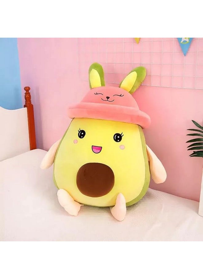 Soft Cute Avocado With Cap Pillow Cuddle Hug-Able Super Soft Toys Stuffed Plush Doll Toy Fits For Home, Office, Nursery Beds, Kids Room Super Soft Toys (Size 35 Cm)