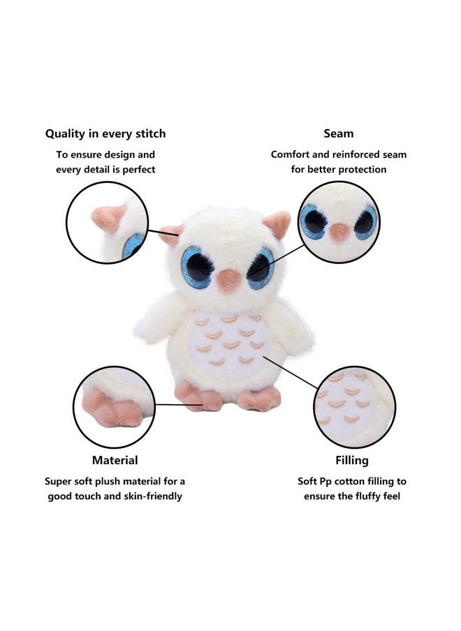 Cute Owl Soft Stuffed Plush Animal Toy For Kids Girls & Boys Children Birthday Gifts (Color: White Size: 20 Cm)