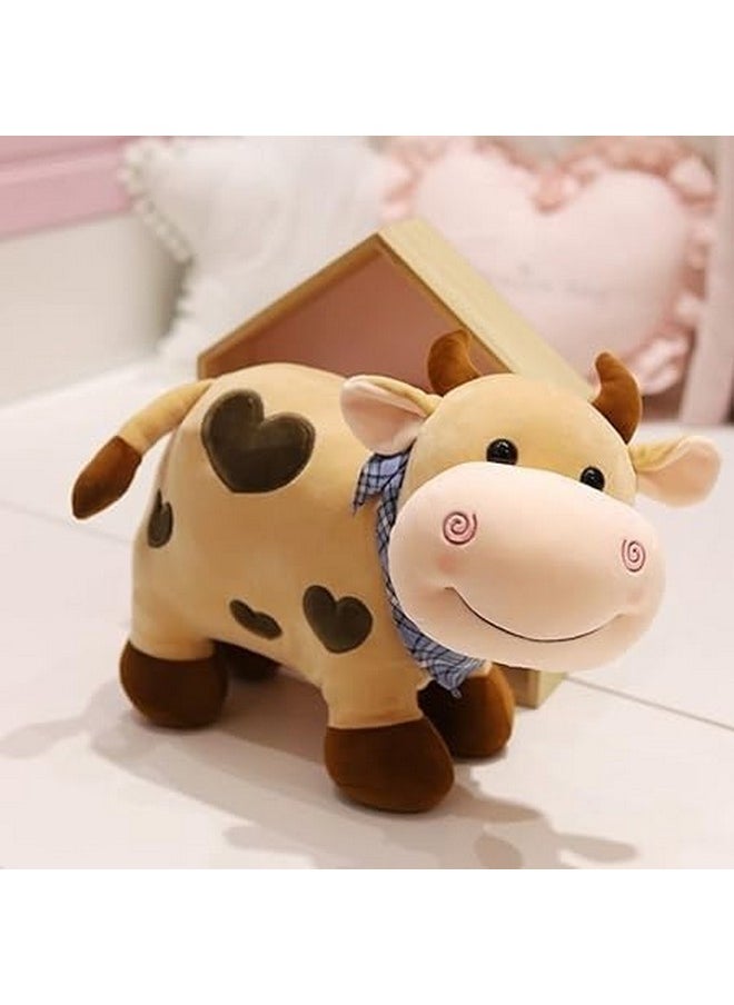 Super Soft 30Cm Small Random Color Cow Soft Toy - Polyfill Washable Cuddly Soft Plush Toy - Helps To Learn Role Play