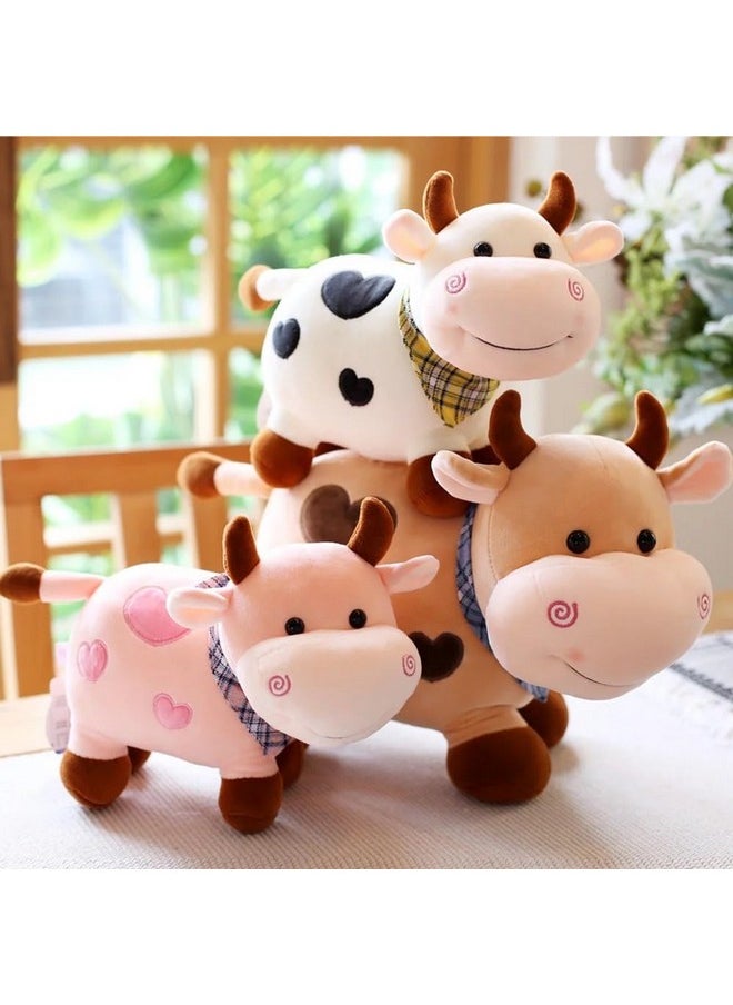 Super Soft 30Cm Small Random Color Cow Soft Toy - Polyfill Washable Cuddly Soft Plush Toy - Helps To Learn Role Play