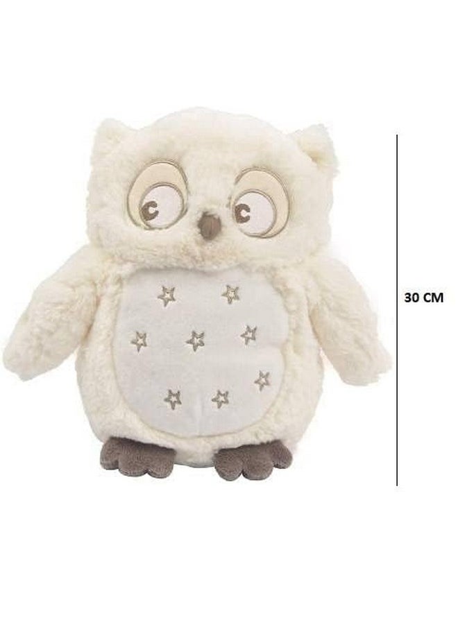 Soft Stuffed Toys For Girls/Kids Spongy Snowy Owl Animal Plush Toy, Huggable Skin Friendly, Soft Toys For Babies Gift In Birthday Home And Car Decoration White (Size 30 Cm)