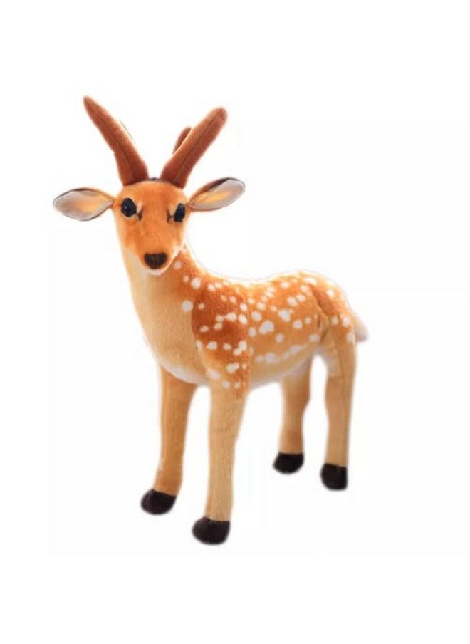 Standing Deer Soft Stuffed Plush Animals Toy For Kids Birthday Gift (Size: 40 Cm; Color: Brown)