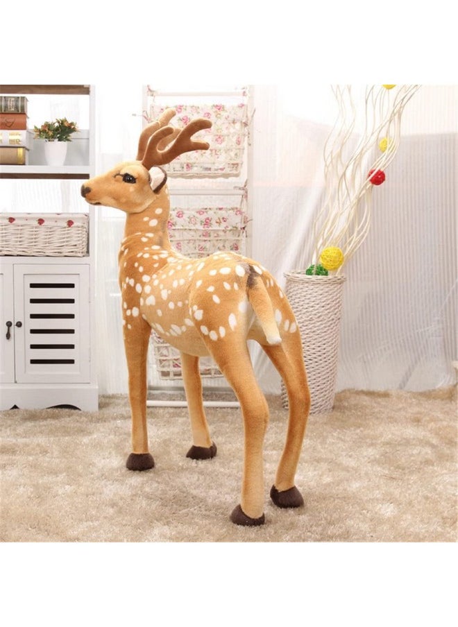 Standing Deer Soft Stuffed Plush Animals Toy For Kids Birthday Gift (Size: 40 Cm; Color: Brown)