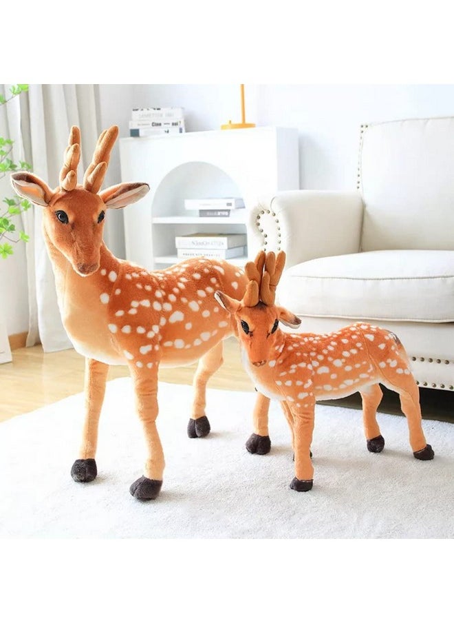 Standing Deer Soft Stuffed Plush Animals Toy For Kids Birthday Gift (Size: 40 Cm; Color: Brown)