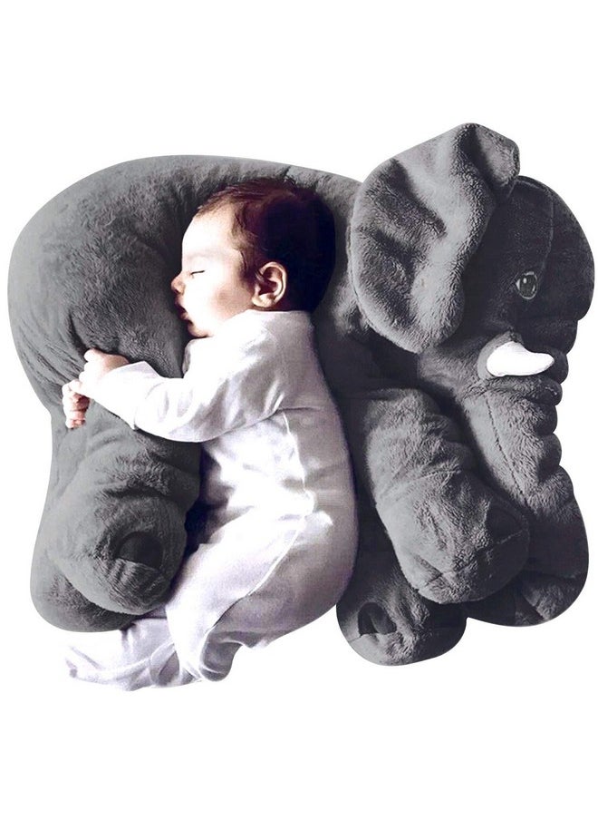 Big Size Fibre Filled Stuffed Animal Elephant Soft Toy For Baby Of Plush Hugging Pillow Soft Toy For Kids Boy Girl Birthday Gift (60 Cm, Grey Color)