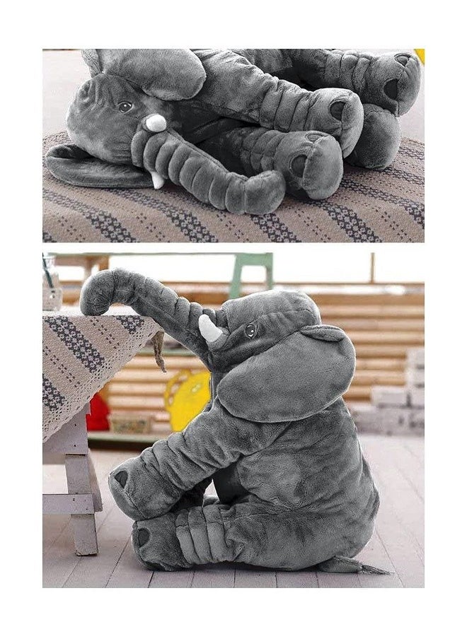 Big Size Fibre Filled Stuffed Animal Elephant Soft Toy For Baby Of Plush Hugging Pillow Soft Toy For Kids Boy Girl Birthday Gift (60 Cm, Grey Color)