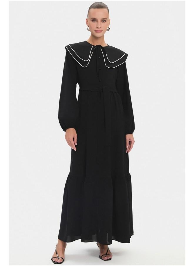 Bib Collar Maxi Dress