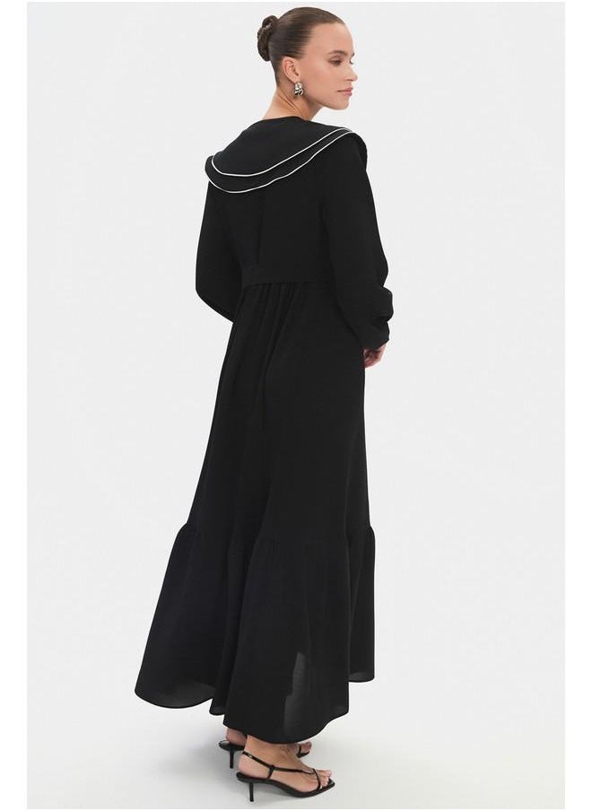 Bib Collar Maxi Dress