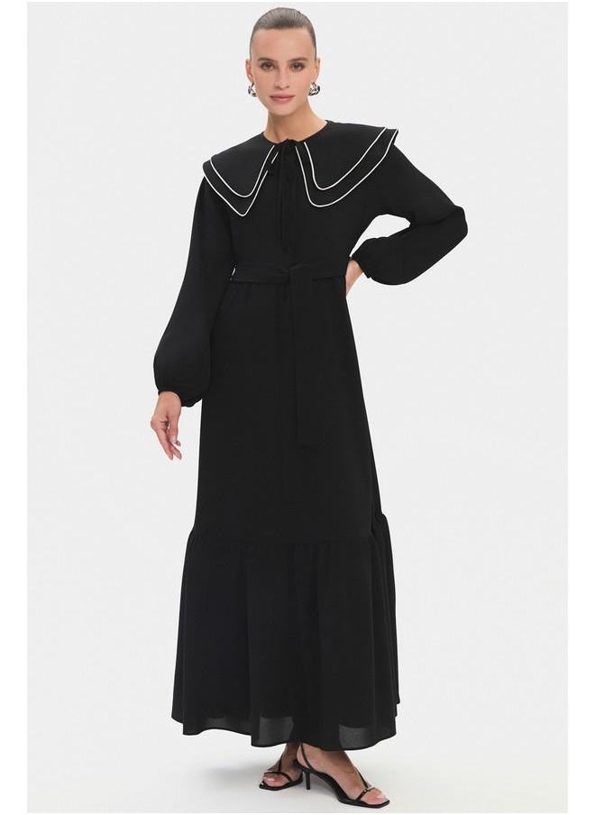 Bib Collar Maxi Dress