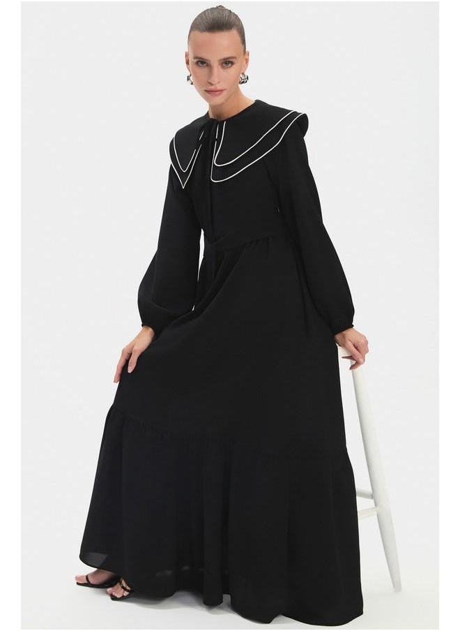 Bib Collar Maxi Dress