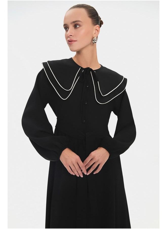Bib Collar Maxi Dress