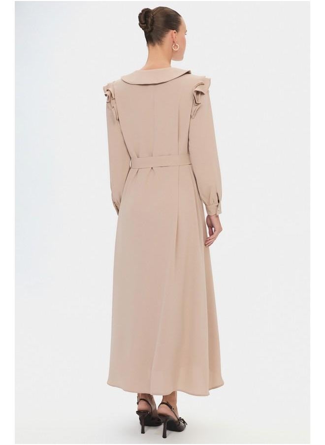 Ruffled Collar Maxi Dress