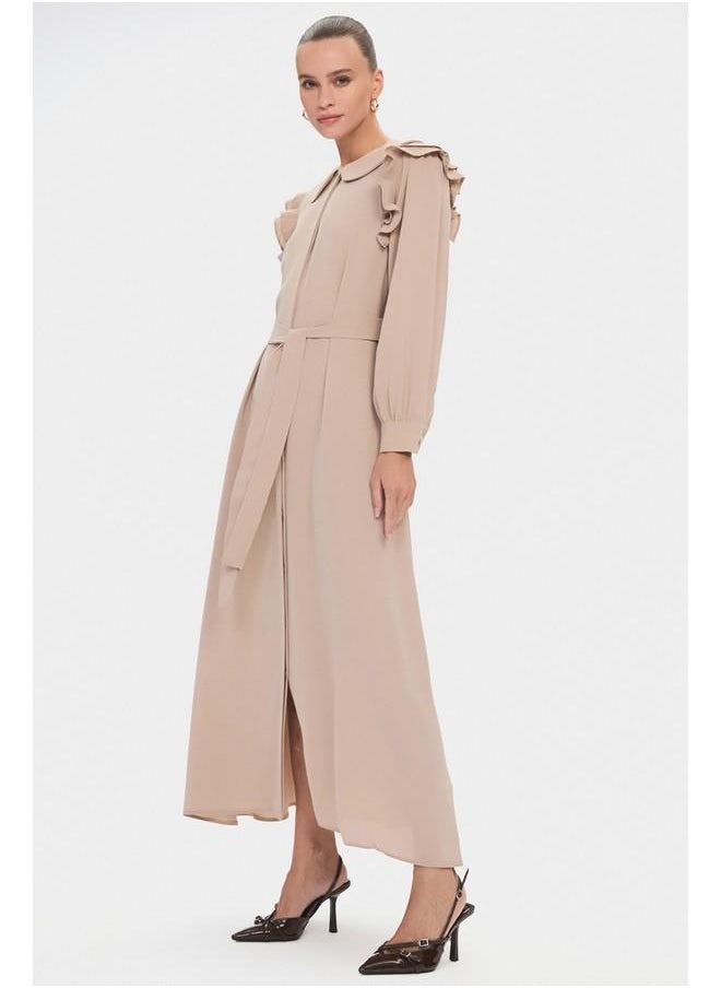 Ruffled Collar Maxi Dress