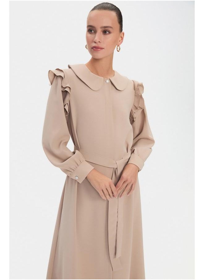 Ruffled Collar Maxi Dress