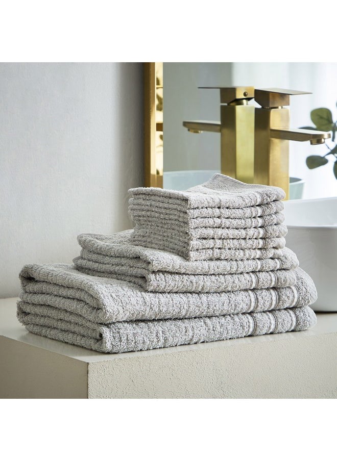 Atlanta 10-Piece Textured Cotton Towel Set 136 x 68 cm