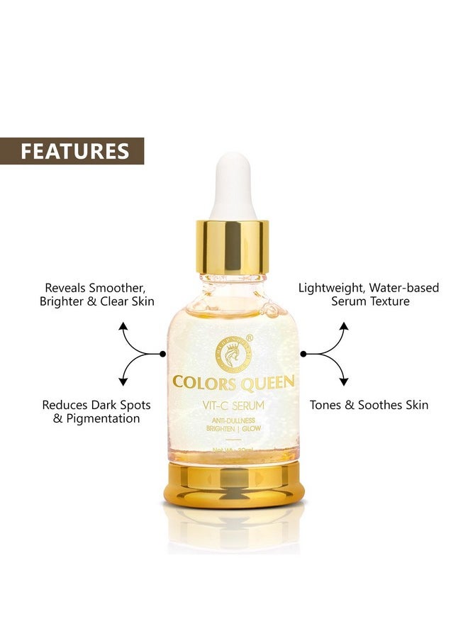 Vitamin C Face Serum - 30 Ml | Light-Weight & Non Greasy Niacinamide Face Serum | Anti Dullness, Brightening Face Serum For Glowing Skin | Suitable For All Skin Types