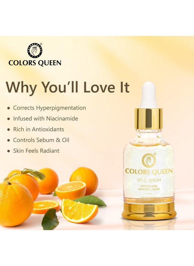 Vitamin C Face Serum - 30 Ml | Light-Weight & Non Greasy Niacinamide Face Serum | Anti Dullness, Brightening Face Serum For Glowing Skin | Suitable For All Skin Types
