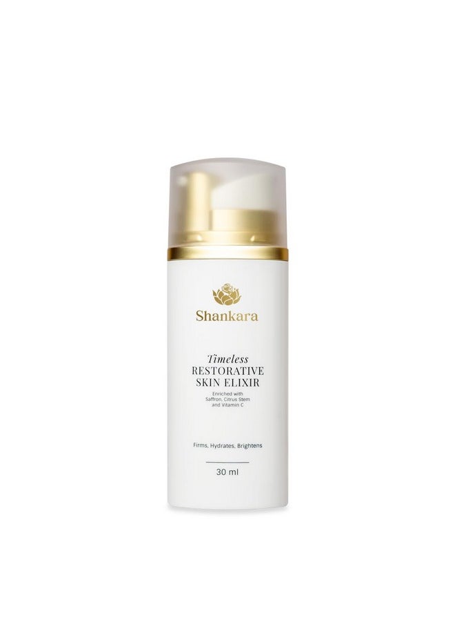 Timeless Restorative Skin Elixir - Visibly Brightens, Hydrates, Firms Skin With Ayurvedic Super Herbs And Citrus Stem Cell Technology - Facial Serum For All Skin Types - 30Ml Pump Bottle