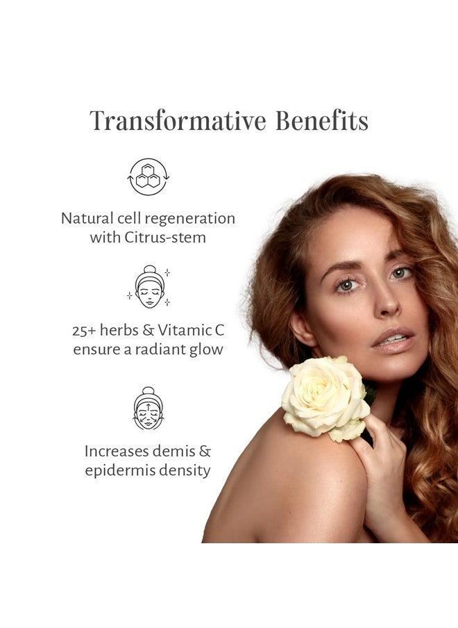 Timeless Restorative Skin Elixir - Visibly Brightens, Hydrates, Firms Skin With Ayurvedic Super Herbs And Citrus Stem Cell Technology - Facial Serum For All Skin Types - 30Ml Pump Bottle