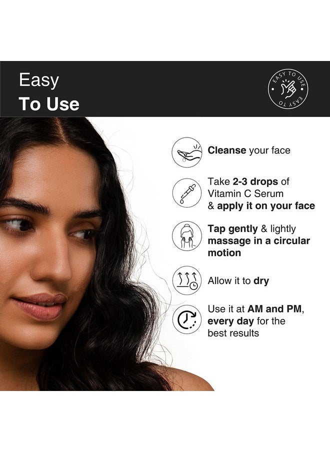 20% Vitamin C Face Serum For Glowing Skin, Dark Spot Reduction, Pigmentation With Kakadu Plum, Lemon, Succinic Acid & Vitamin E For Men & Women | 30X* Vitamin C Booster Formula | 20Ml
