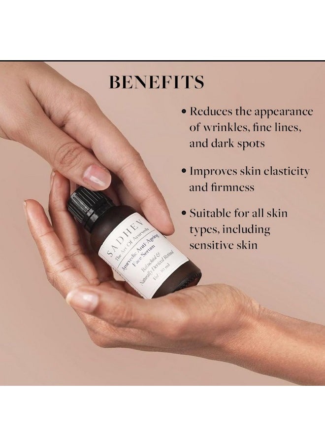 Ayurvedic Anti-Ageing Face Serum With Goodness Of Bakuchiol And Naturally Derived Retinol For Reducing Wrinkles, Fine Lines And Dark Spots - 10 Ml (Pack Of 1)